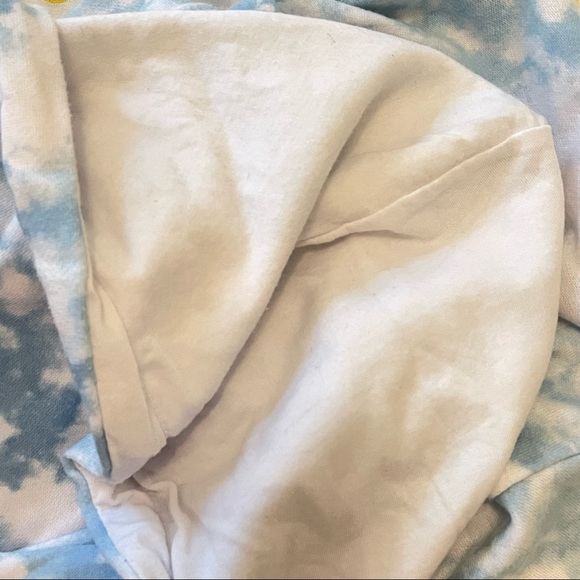 Blue&White Camouflage Patterns Crop Top Hoody. - Picture 7 of 11